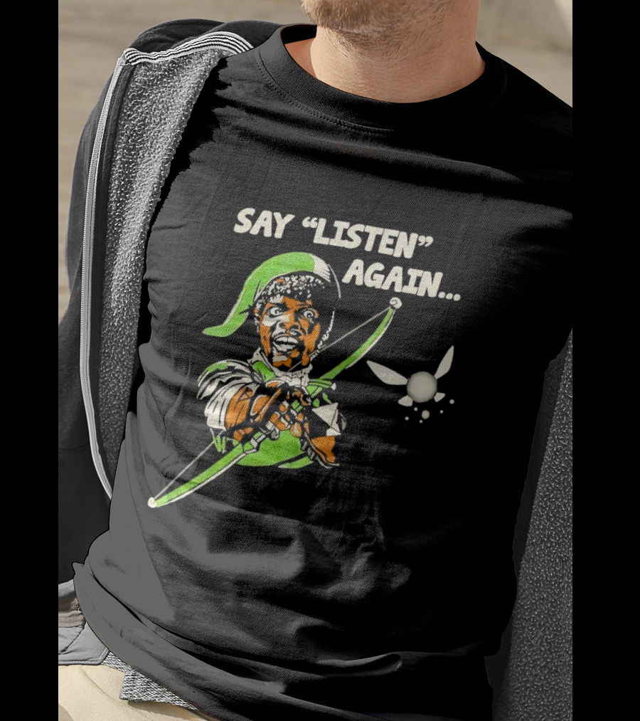 Say Listen Again Jules Winnfield Meets Zelda T-Shirt