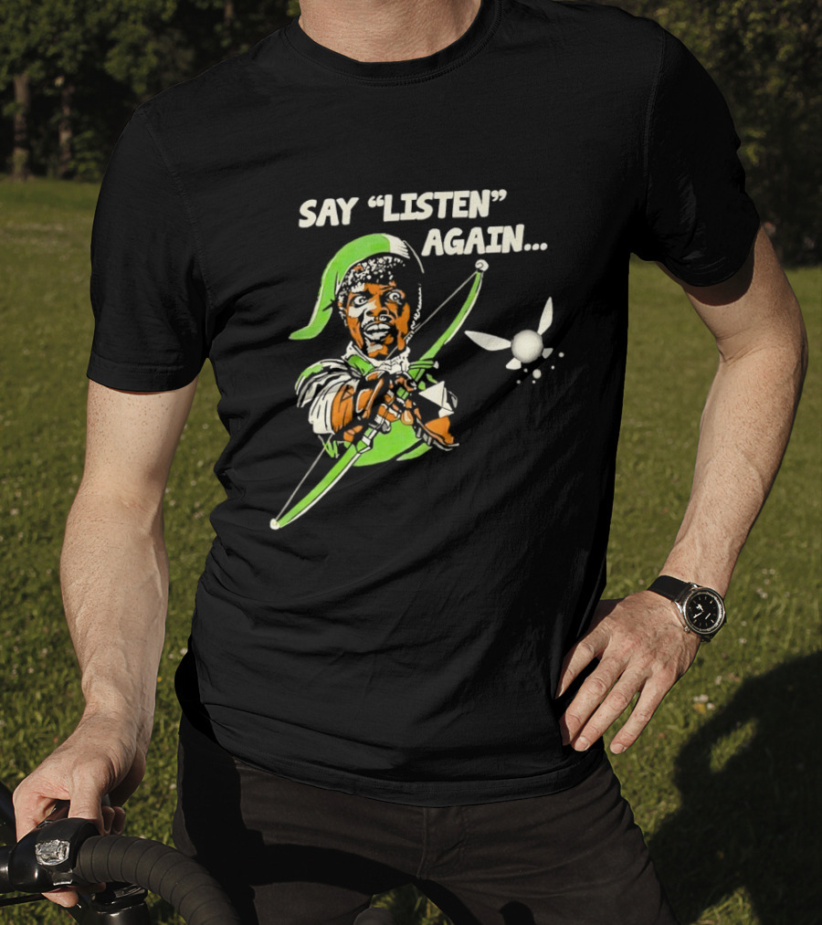 Say Listen Again Jules Winnfield Meets Zelda T-Shirt