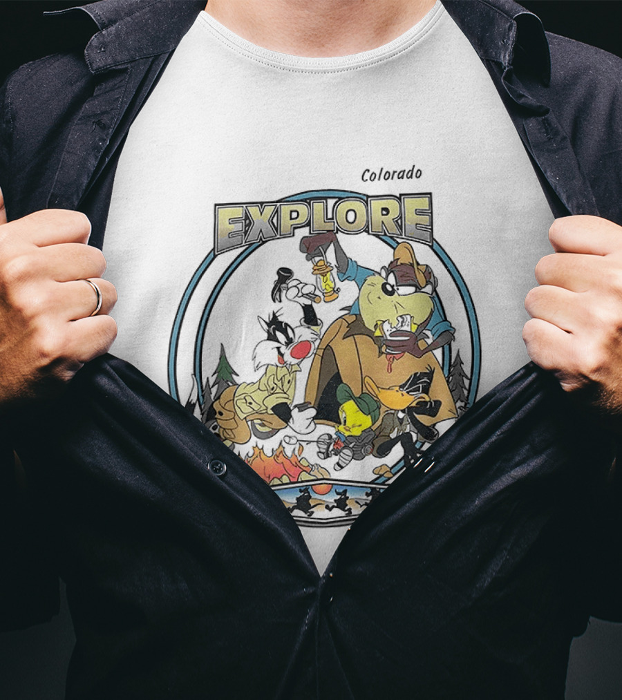 Colorado Explore Looney Tunes Camping Adventure T-Shirt