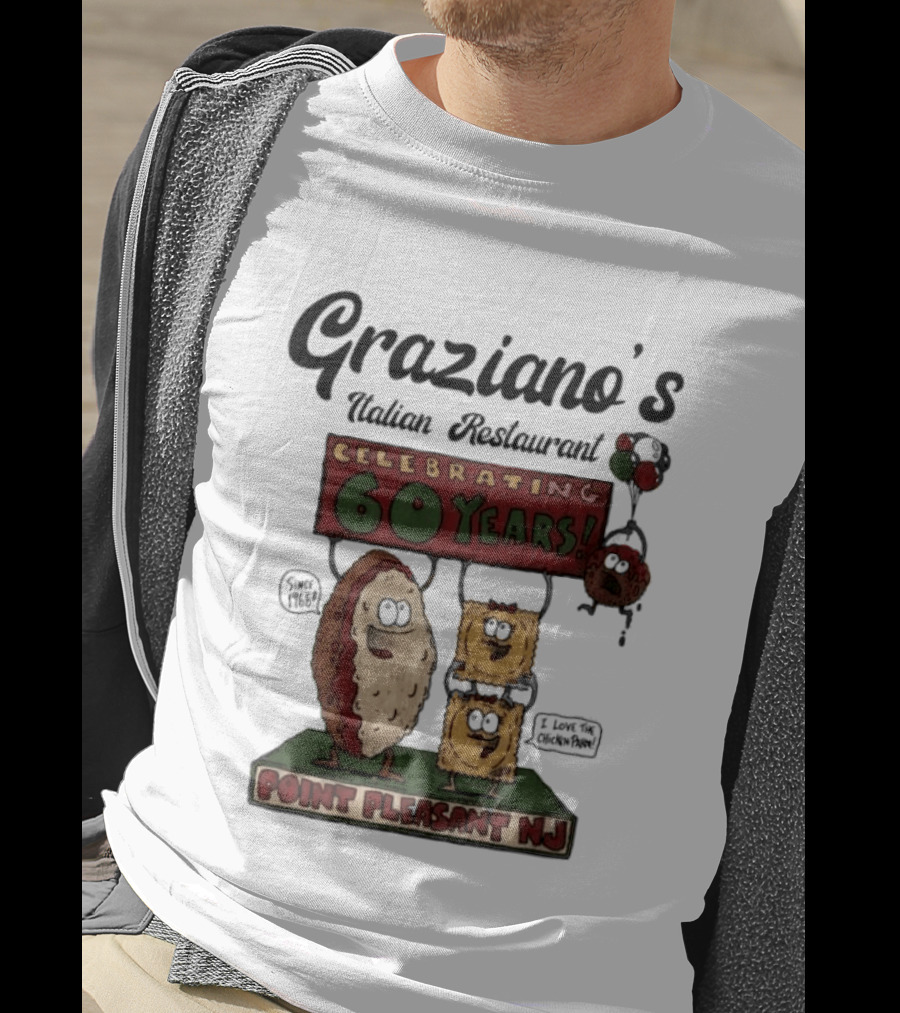 Graziano's Italian Restaurant Celebrating 60 Years Point Pleasant NJ Landmark Event T-Shirt