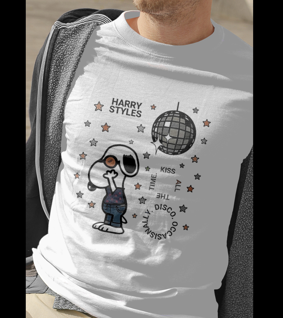 Harry Styles Snoopy Kiss The Disco Ball Occasionally T-Shirt