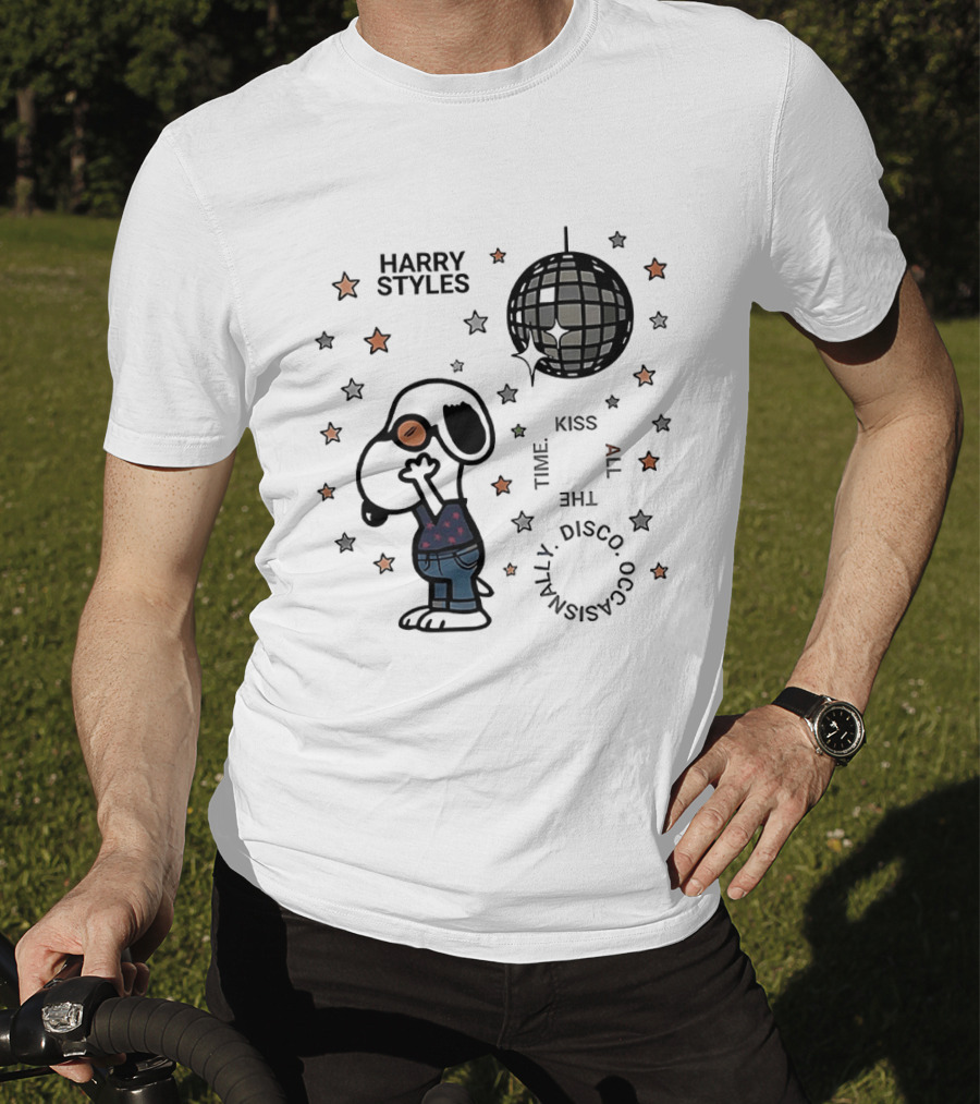 Harry Styles Snoopy Kiss The Disco Ball Occasionally T-Shirt
