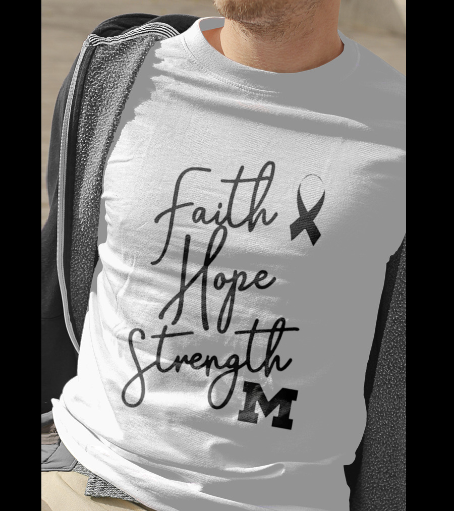 Faith Hope Strength Ribbon M T-Shirt