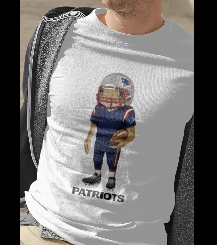 Patriots Concho Football Helmet Player With Ball T-Shirt
