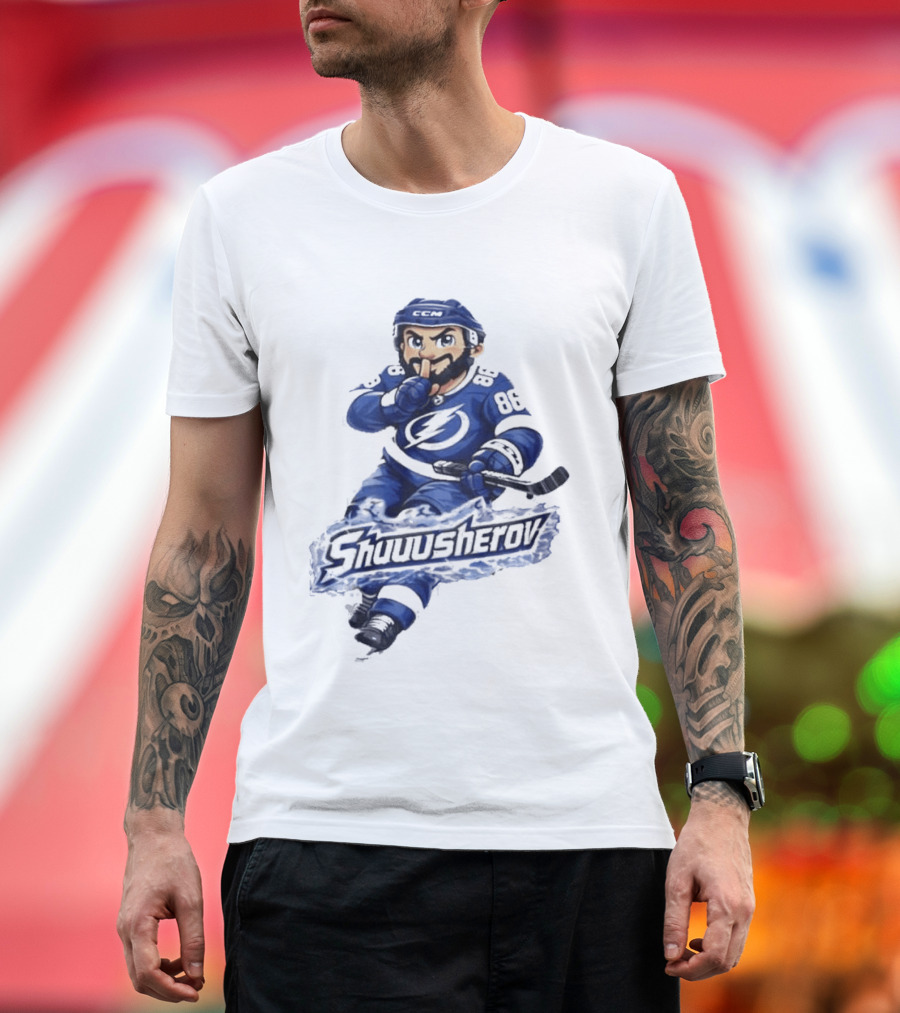 Tampa Bay Lightning Nikita Kucherov Shuuusherov Hockey Player T-Shirt