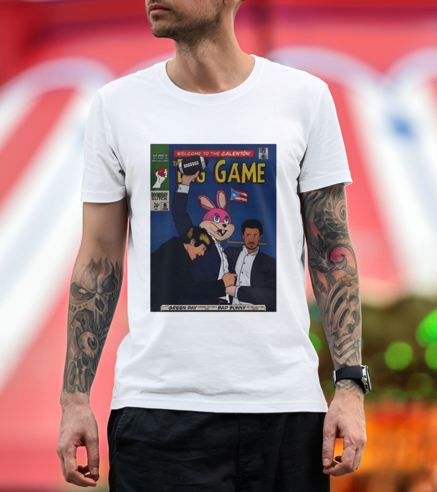 Welcome To The Calenton The Big Game Green Day Bad Bunny Doomsday Glitch T-Shirt