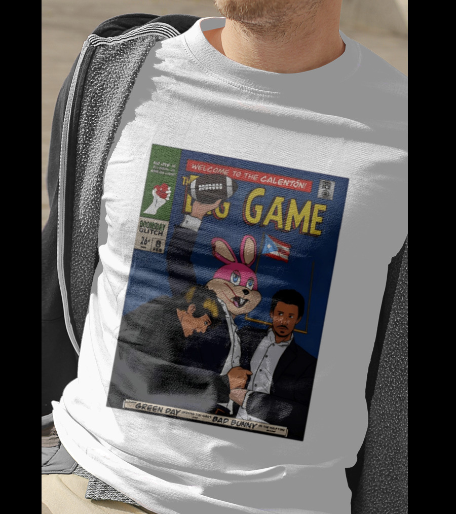 Welcome To The Calenton The Big Game Green Day Bad Bunny Doomsday Glitch T-Shirt