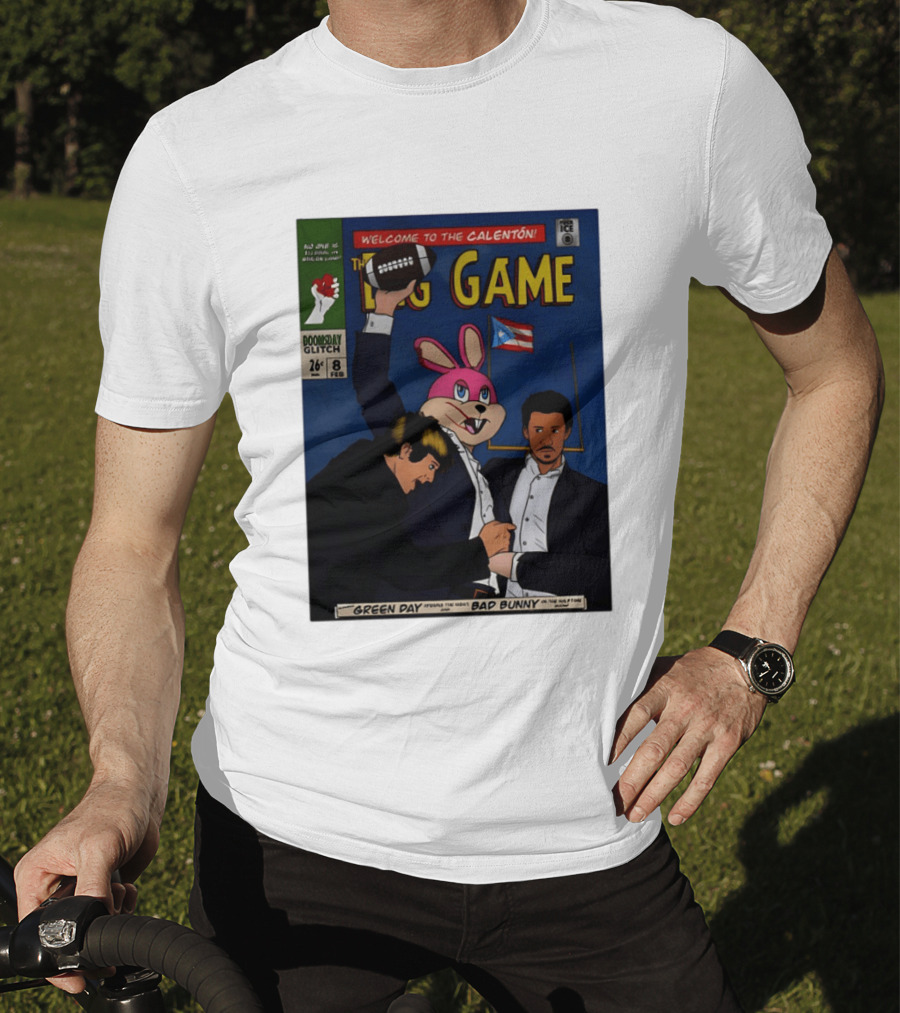 Welcome To The Calenton The Big Game Green Day Bad Bunny Doomsday Glitch T-Shirt
