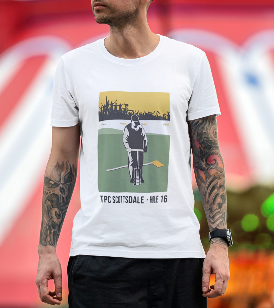 TPC Scottsdale Hole 16 Golfer Crowd Scene T-Shirt
