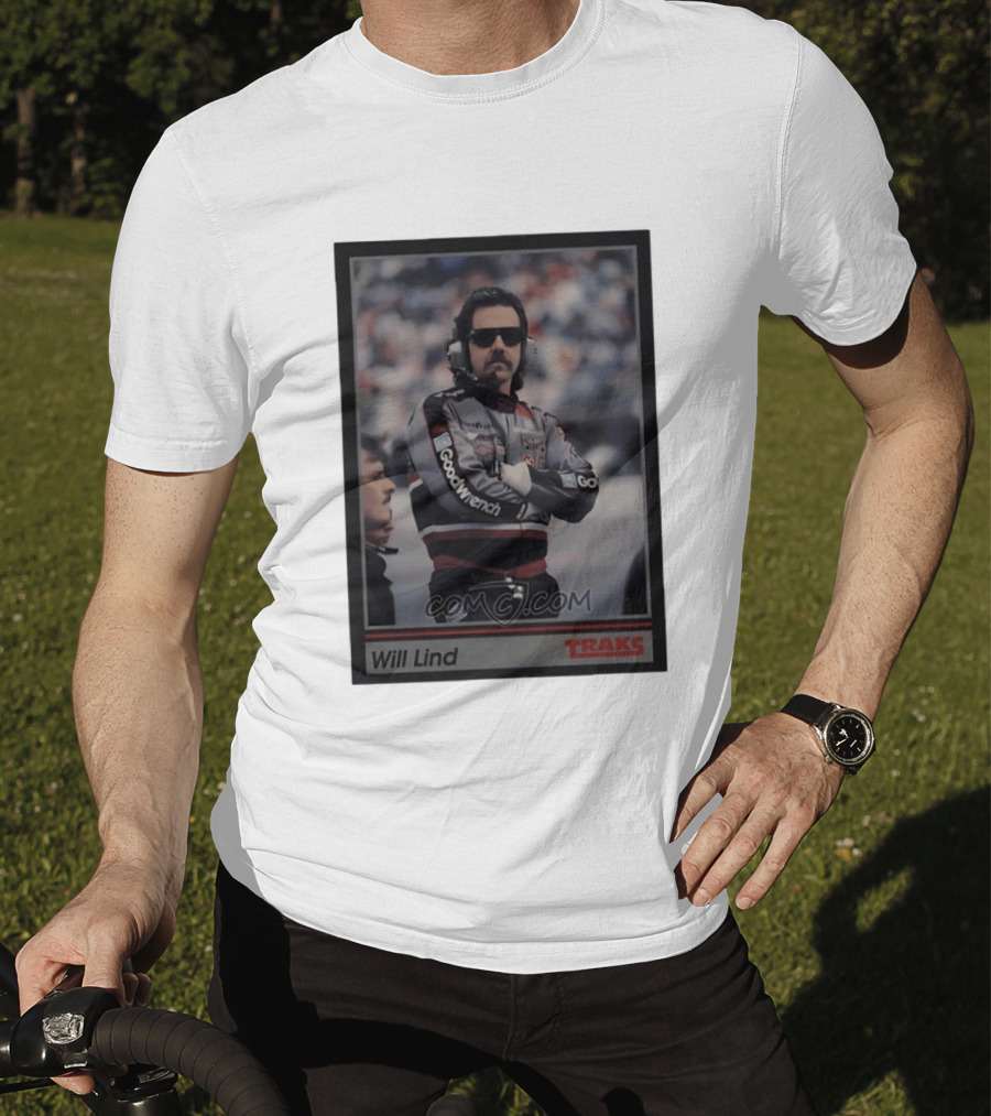 Will Lind 1991 NASCAR Goodwrench Traks Racing Trading Card T-Shirt