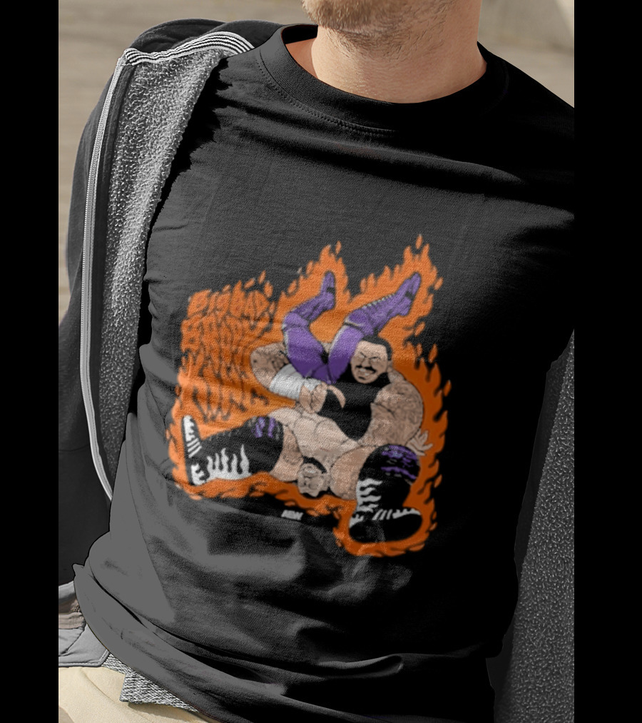 Brody King Gonzo Bomb Wrestling Move Fiery Impact T-Shirt