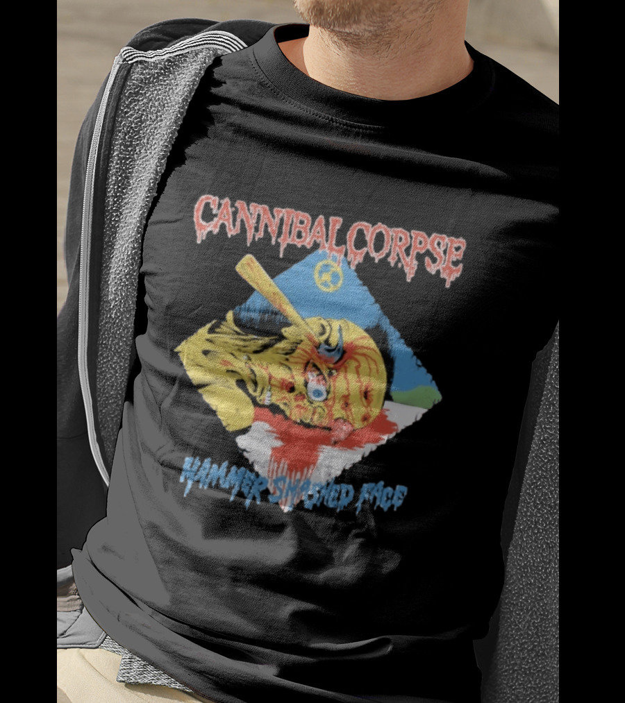 Cannibal Corpse Hammer Smashed Face Album Art Vintage Merch T-Shirt