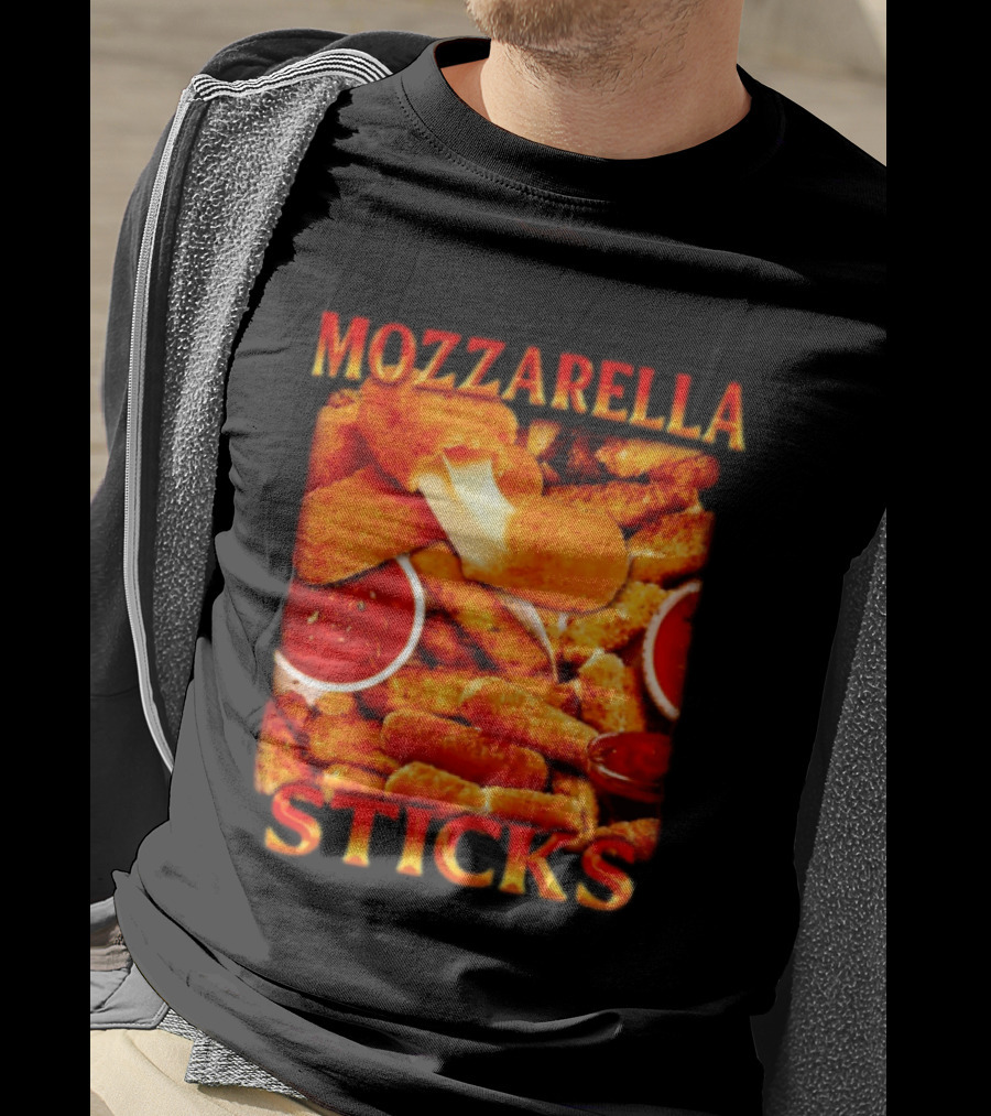 Mozzarella Sticks Gooey Cheese And Marinara Snack T-Shirt