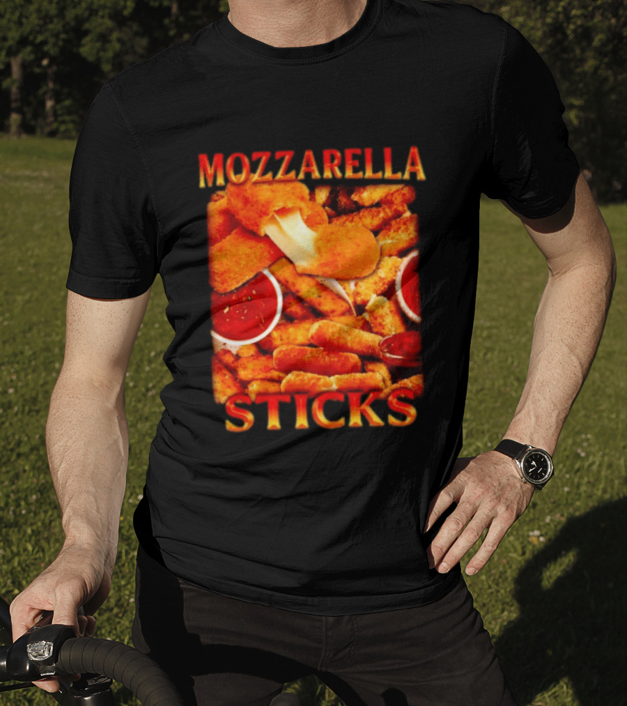 Mozzarella Sticks Gooey Cheese And Marinara Snack T-Shirt