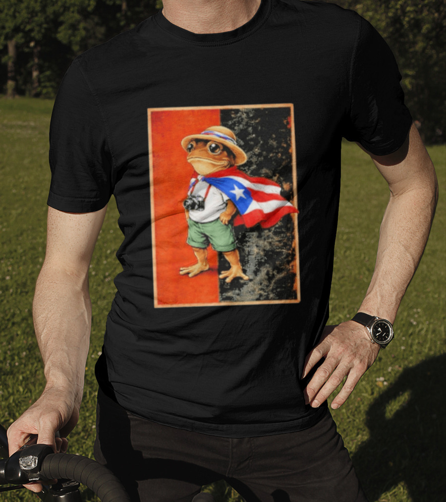 Coqui Frog Boricua Puerto Rican Flag Taino Heritage T-Shirt