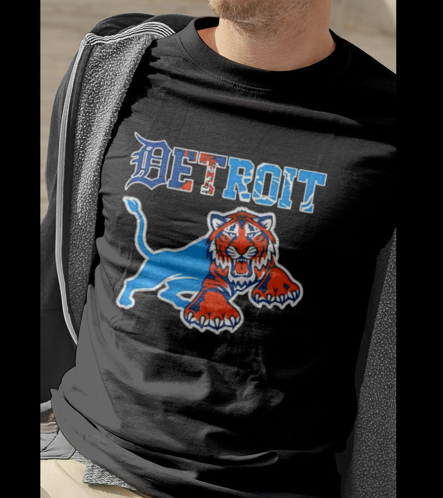 Detroit Tigers Lions Collaboration Fan Gear T-Shirt