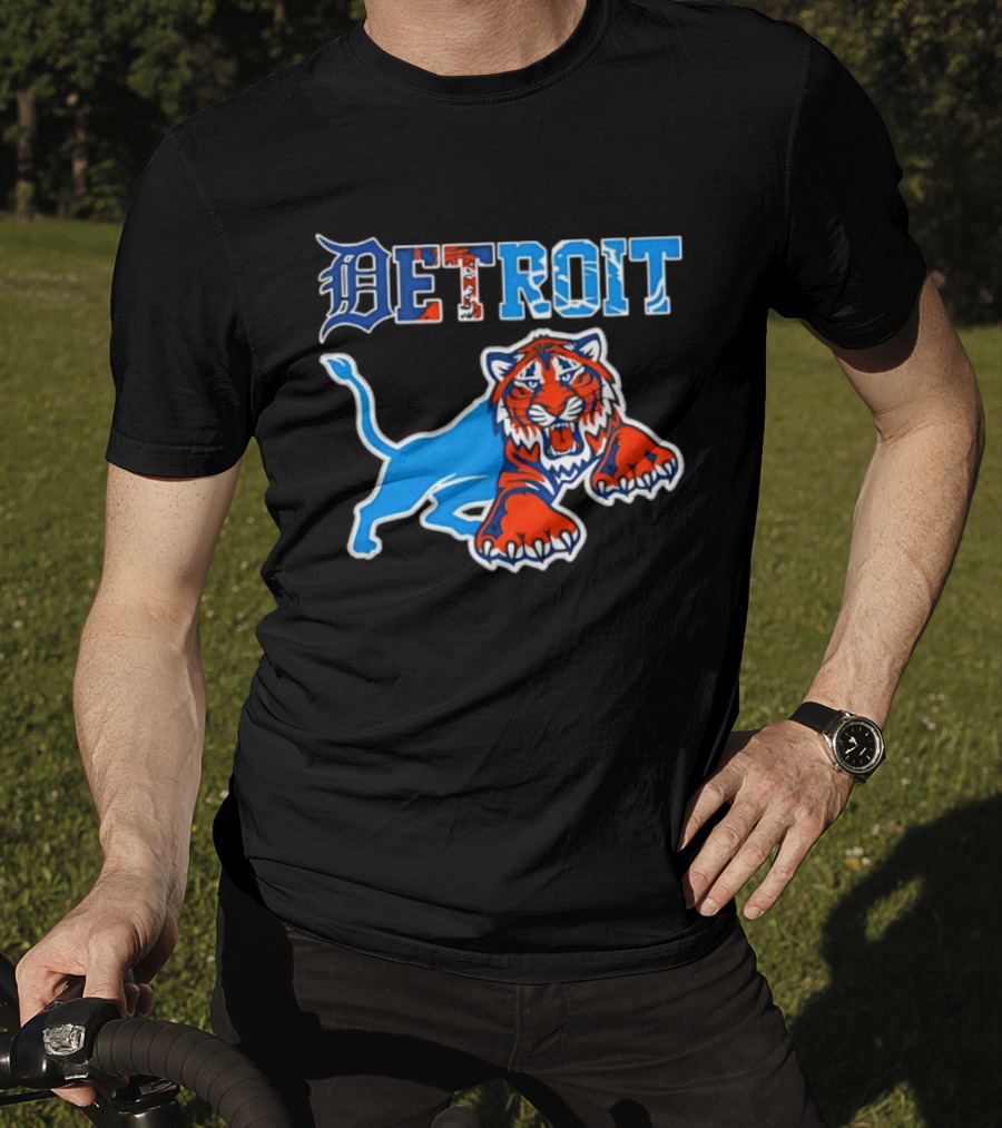Detroit Tigers Lions Collaboration Fan Gear T-Shirt