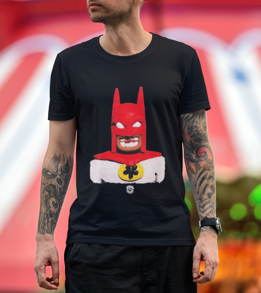 Spooky Vameee Batman Red White Figure T-Shirt