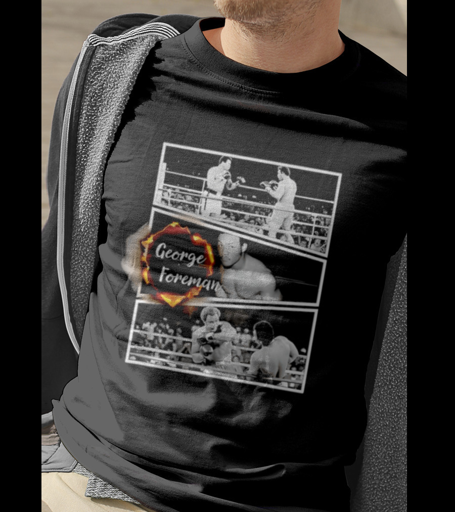 George Foreman Boxing Legend Iconic Fight Moments T-Shirt