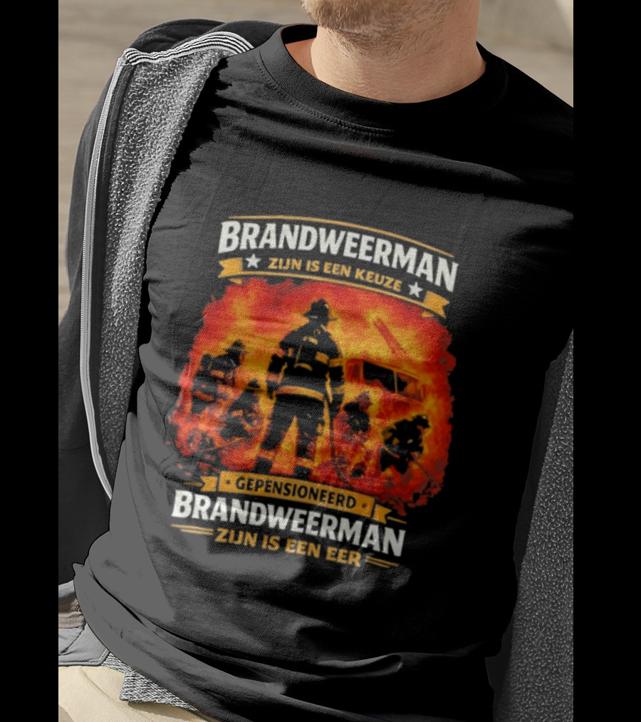Gepensioneerd Brandweerman Zijn Is Een Eer Keuze En Eer Voor Brandweerman T-Shirt
