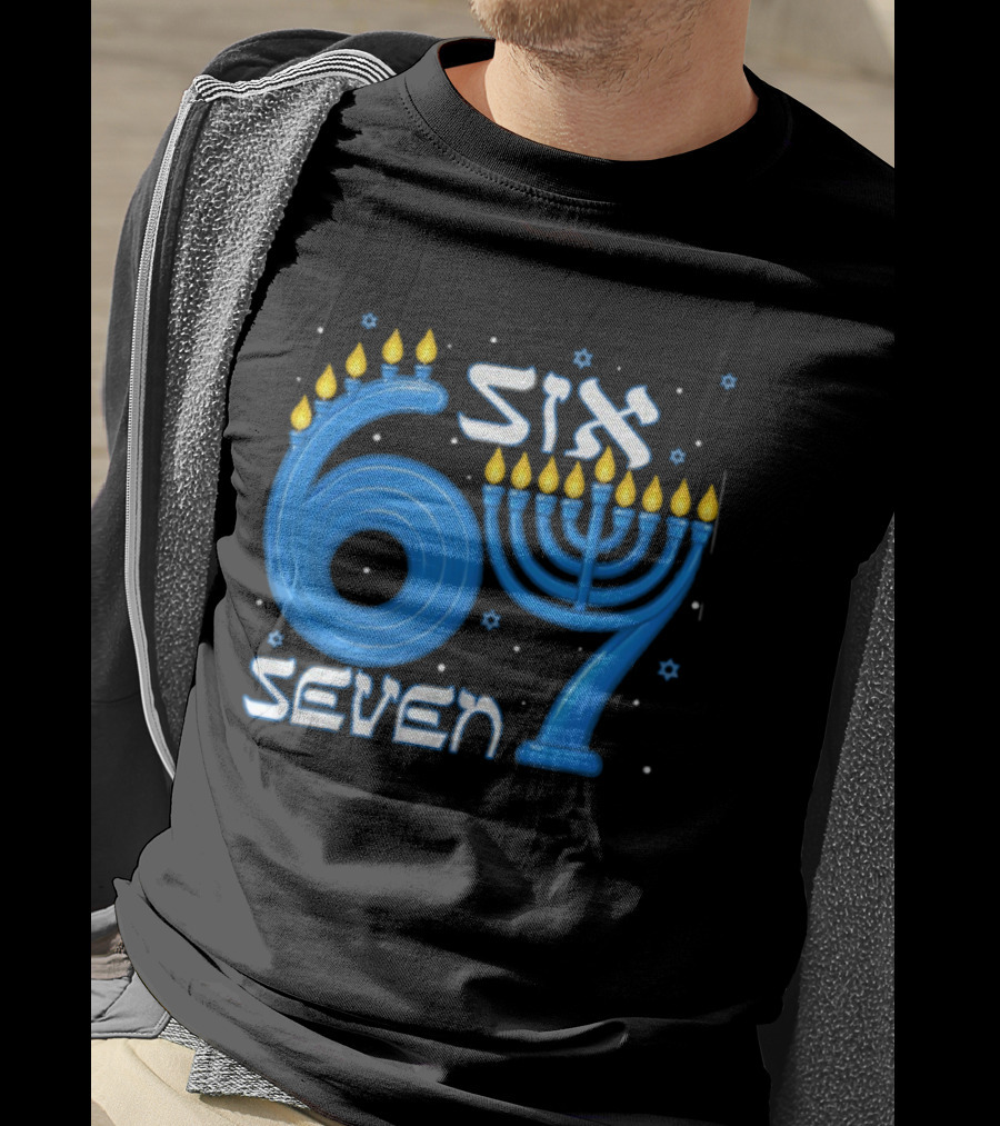 Hanukkah Menorah Six 7 Celebration T-Shirt