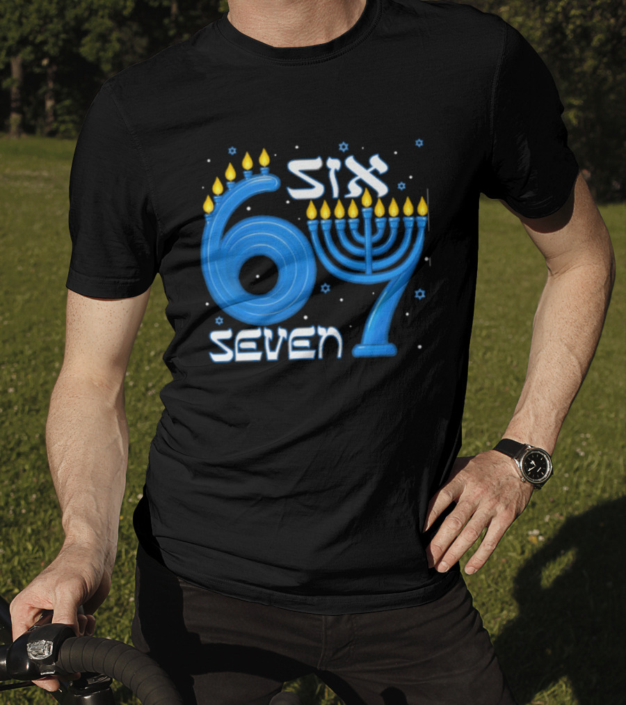 Hanukkah Menorah Six 7 Celebration T-Shirt