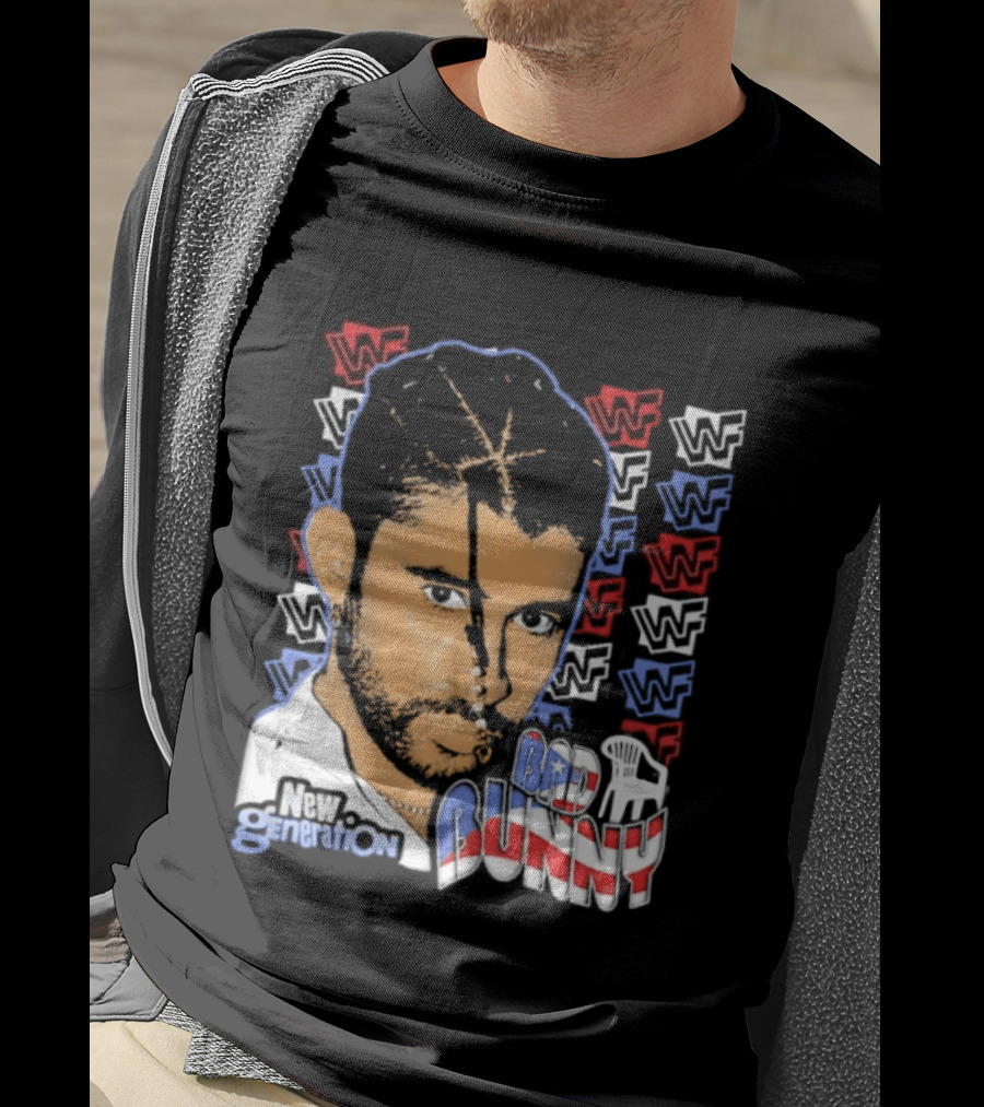 WWE Bad Bunny WWF New Generation Iconic Superstar T-Shirt