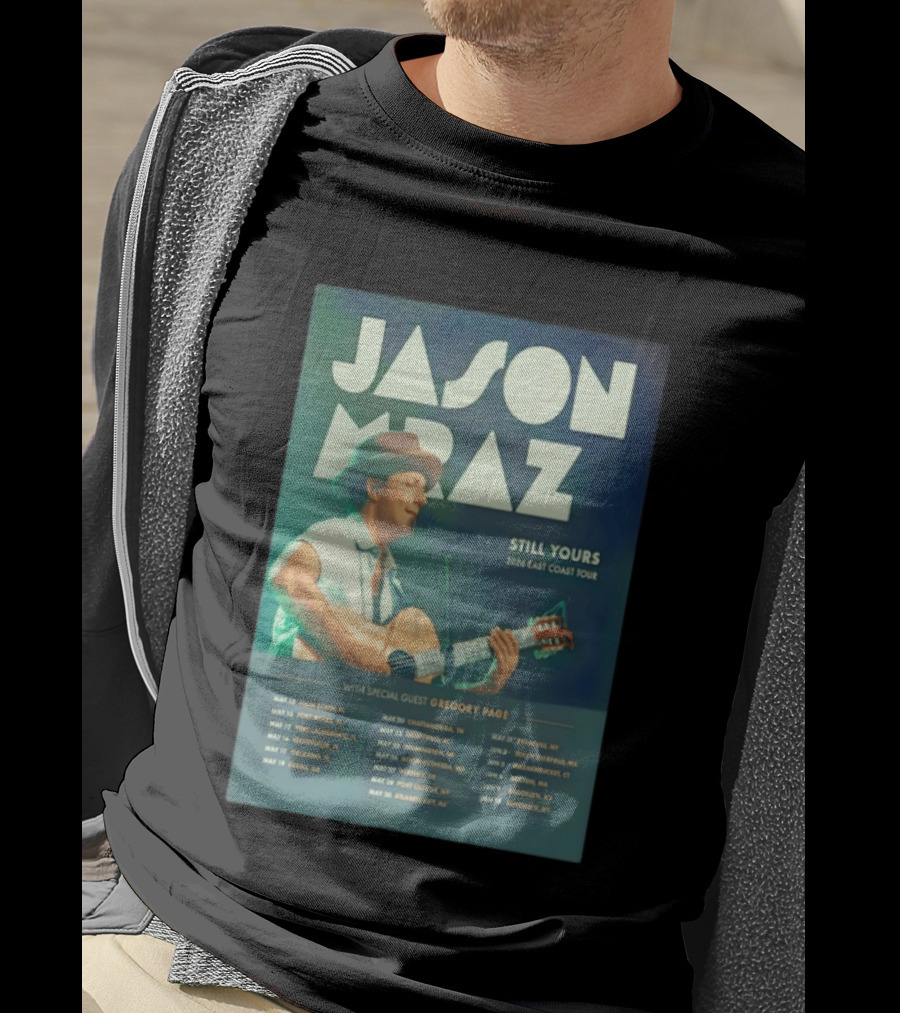 Jason Mraz Still Yours 2026 East Coast Tour Gregory Page Special Guest T-Shirt