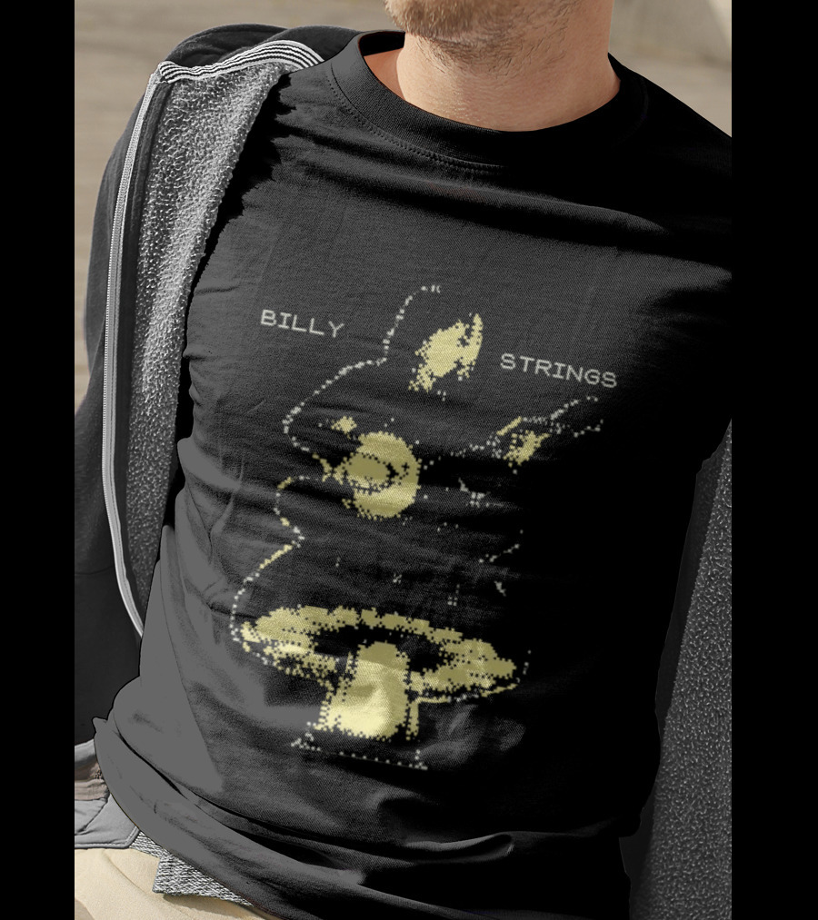 Billy Strings Winter 2026 Tour Banjo Rabbit Mushroom T-Shirt