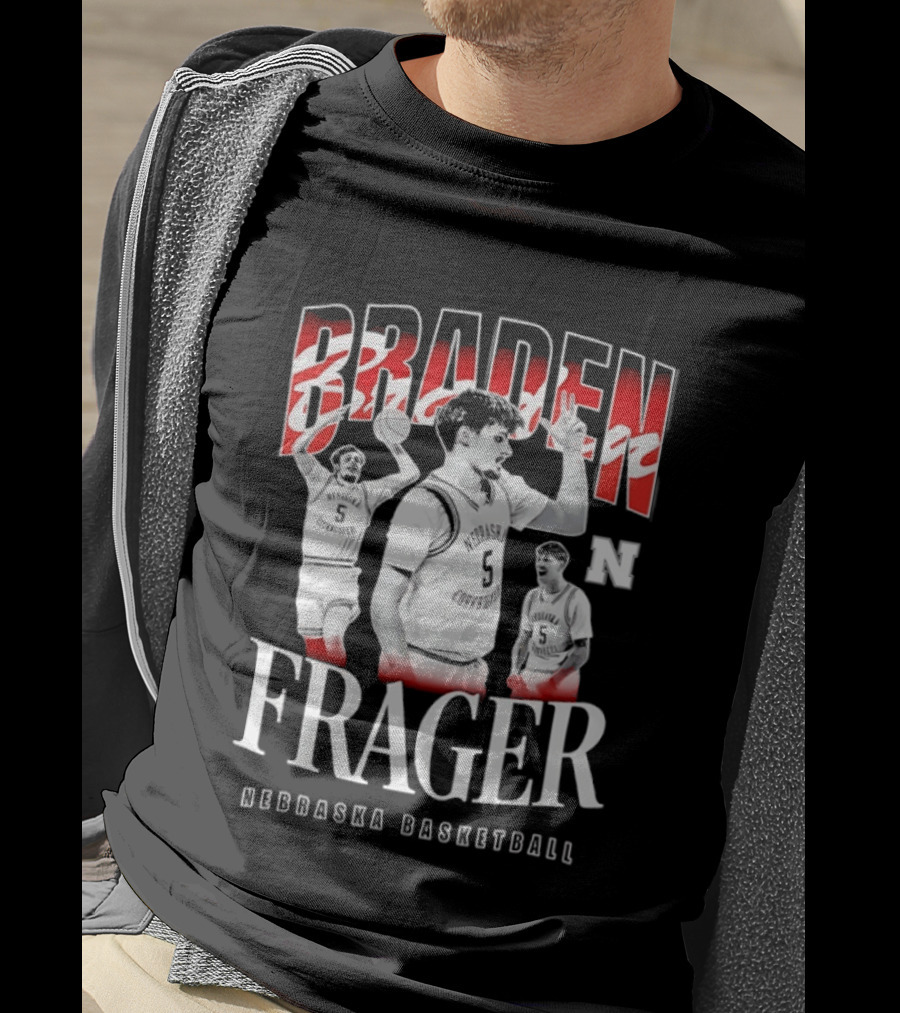 Braden Frager Nebraska Cornhuskers Basketball 90s T-Shirt