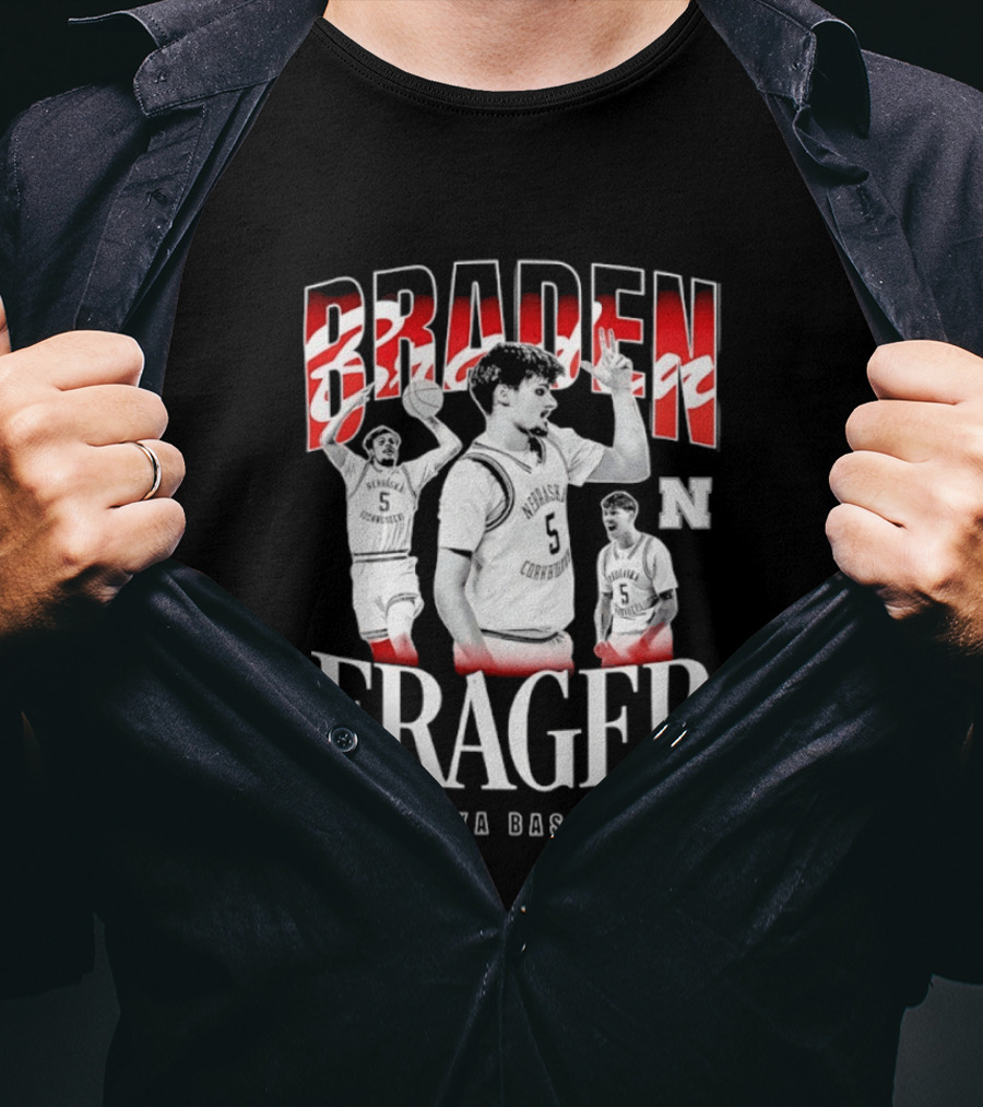 Braden Frager Nebraska Cornhuskers Basketball 90s T-Shirt