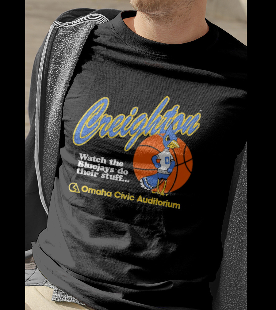 Creighton The Bluejays Do Their Stuff Omaha Civic Auditorium T-Shirt