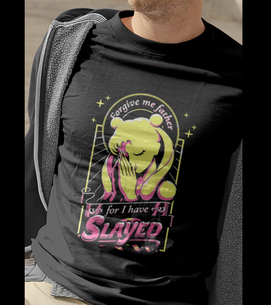 Mitsuishi Kotono Sailor Moon Forgive Me Father Slayed T-Shirt