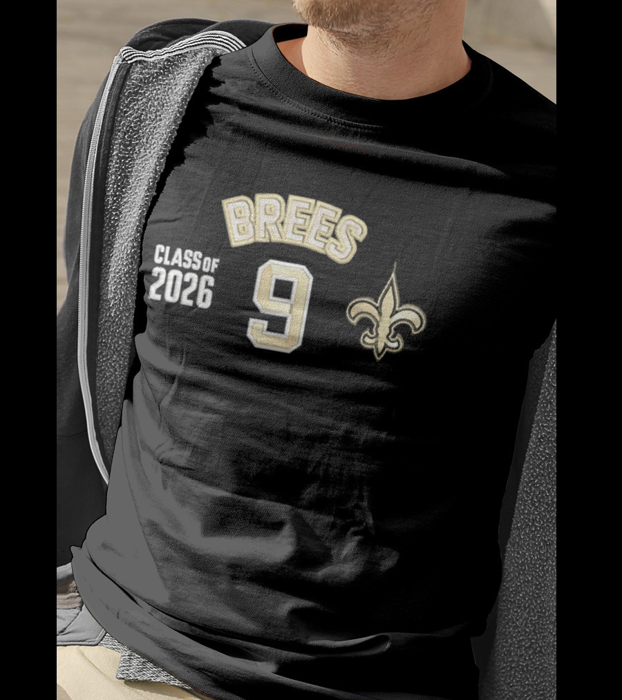 Brees 9 Class Of 2026 Fleur De Lis T-Shirt