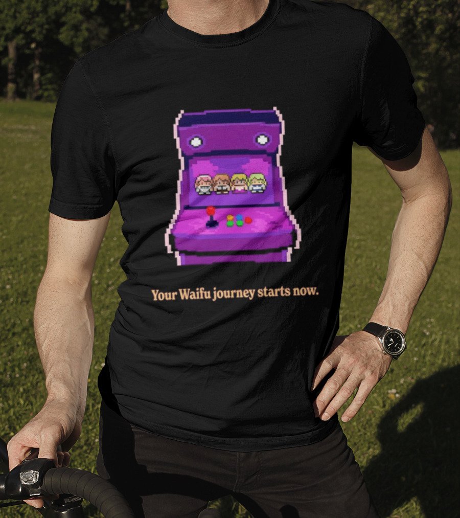 Arcade Adventure Your Waifu Journey Starts Now Game T-Shirt