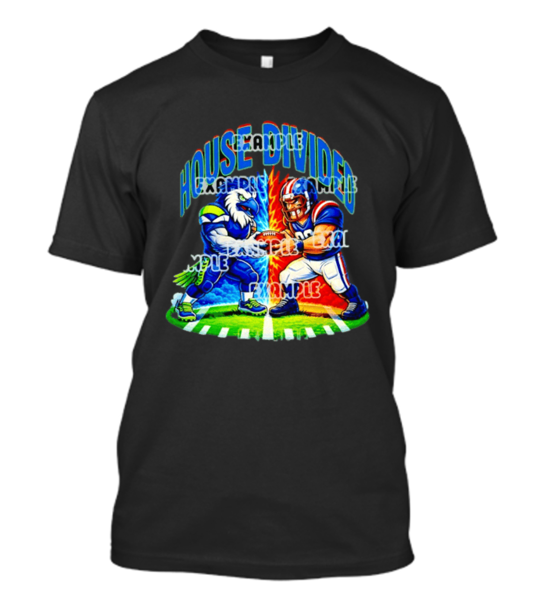 House Divided Seattle Seahawks Vs Football Rivalry Clash T-Shirt