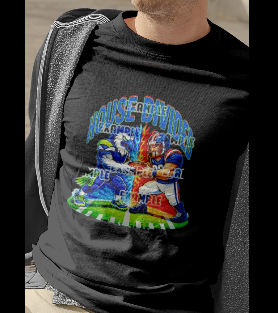 House Divided Seattle Seahawks Vs Football Rivalry Clash T-Shirt