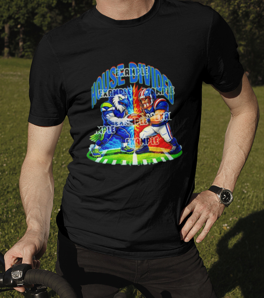 House Divided Seattle Seahawks Vs Football Rivalry Clash T-Shirt