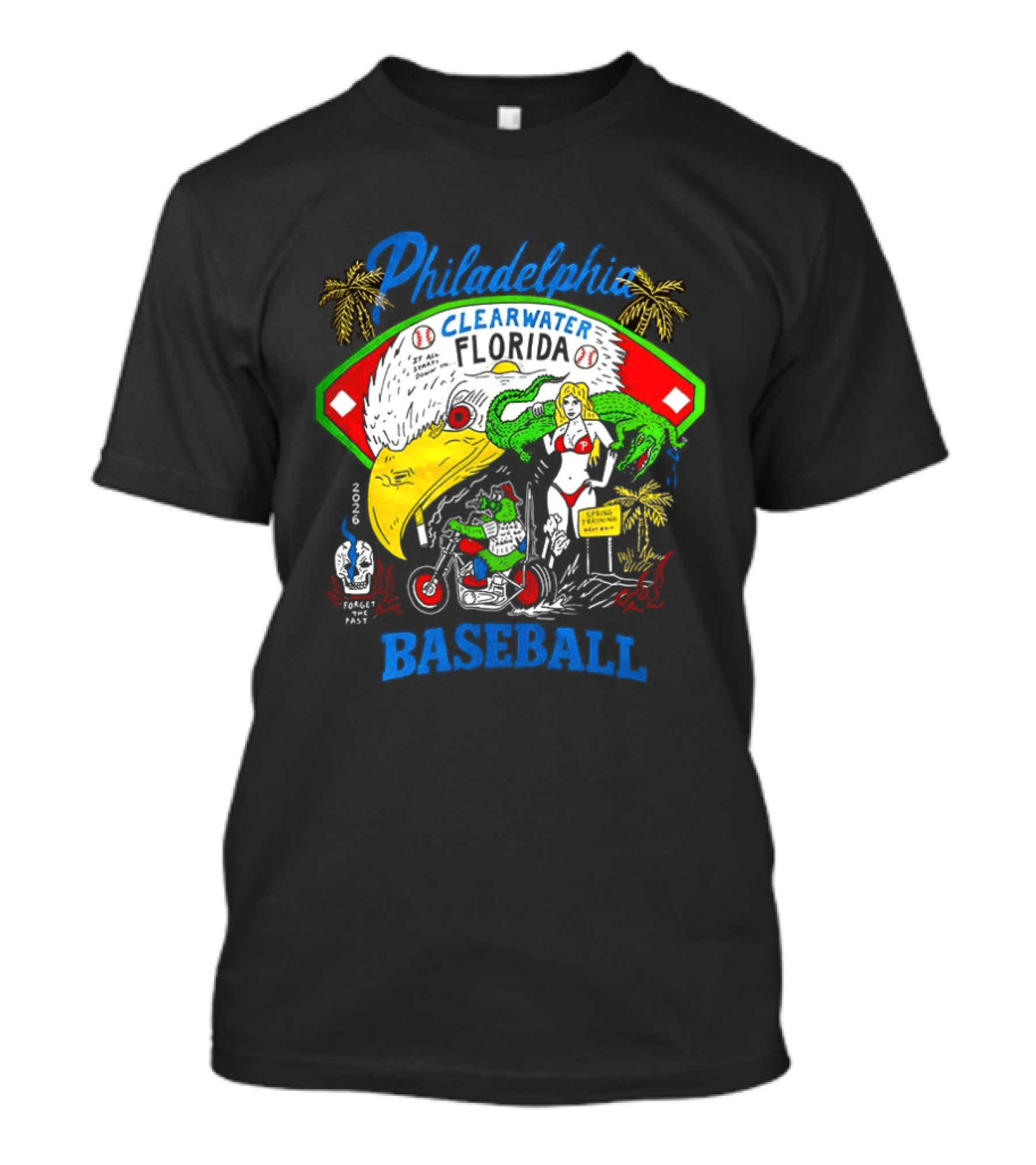 Philadelphia Phillies Clearwater Florida Baseball Alligator Beach Scene 2026 T-Shirt