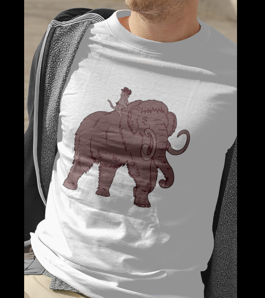 Gary Riding Mammoth Cowboy Adventure T-Shirt