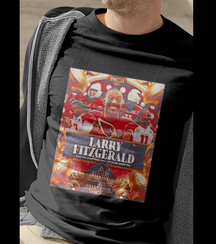 Larry Fitzgerald Arizona Cardinals 2026 Pro Football Hall Of Fame Inductee NFL T-Shirt