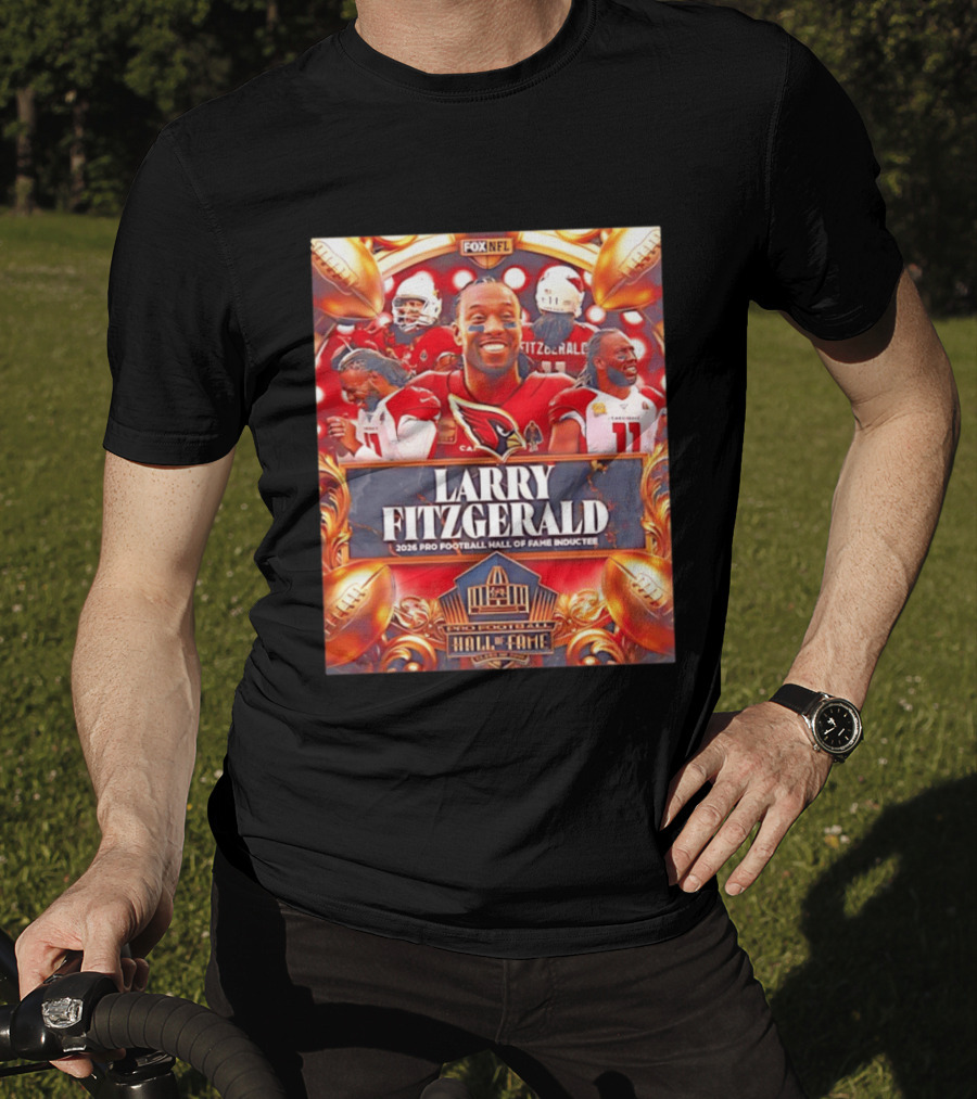 Larry Fitzgerald Arizona Cardinals 2026 Pro Football Hall Of Fame Inductee NFL T-Shirt