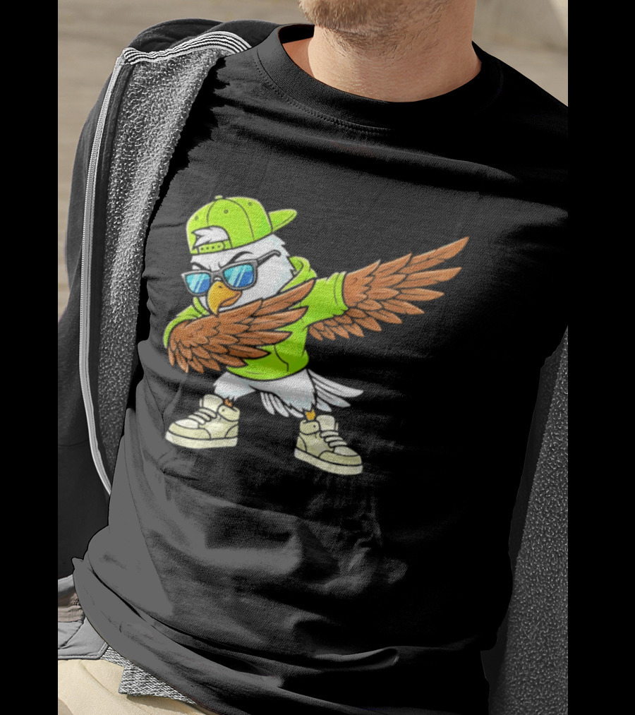 Seattle Seahawks Dabbing Hip Hop Eagle Fan T-Shirt