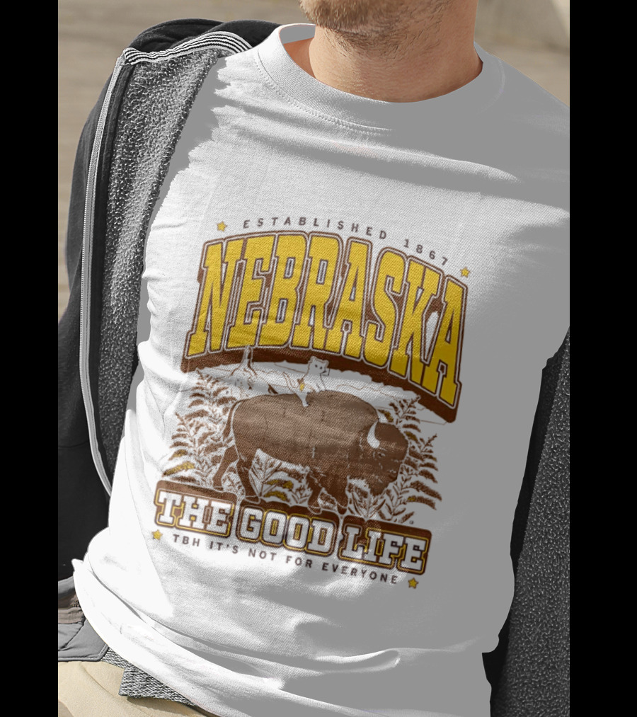 Nebraska The Good Life Established 1867 TBH It's Not For Everyone Buffalo T-Shirt