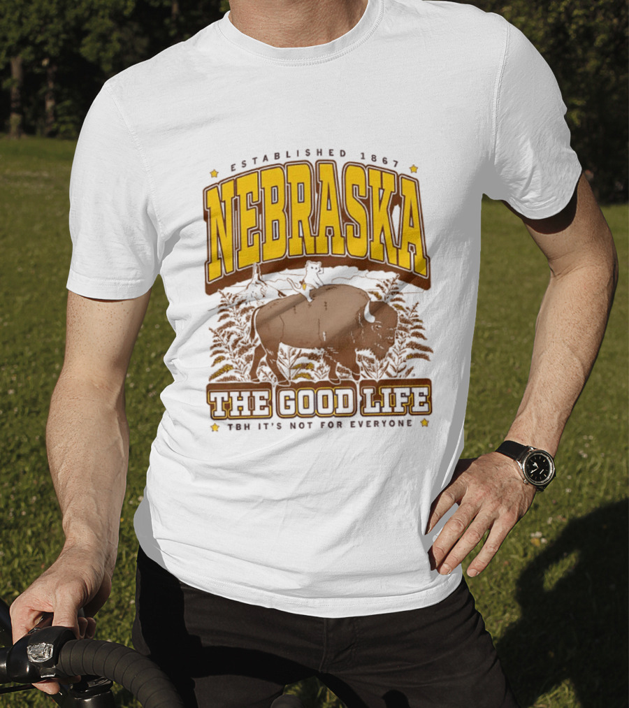 Nebraska The Good Life Established 1867 TBH It's Not For Everyone Buffalo T-Shirt