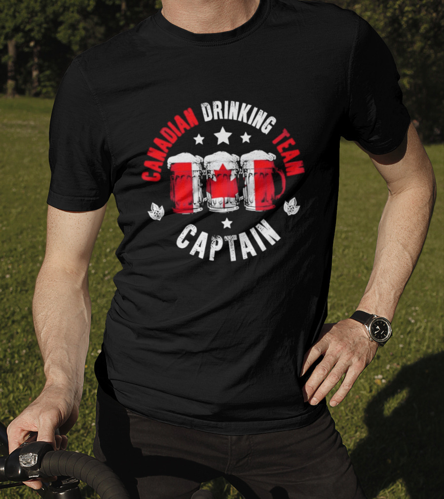 Canadian Drinking Team Captain Canada Flag Beer S T-Shirt