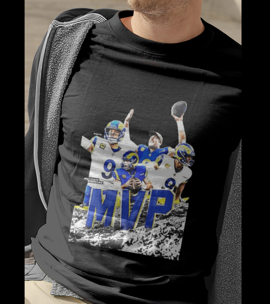 Matthew Stafford Los Angeles Rams MVP 2025 Number 9 Football T-Shirt