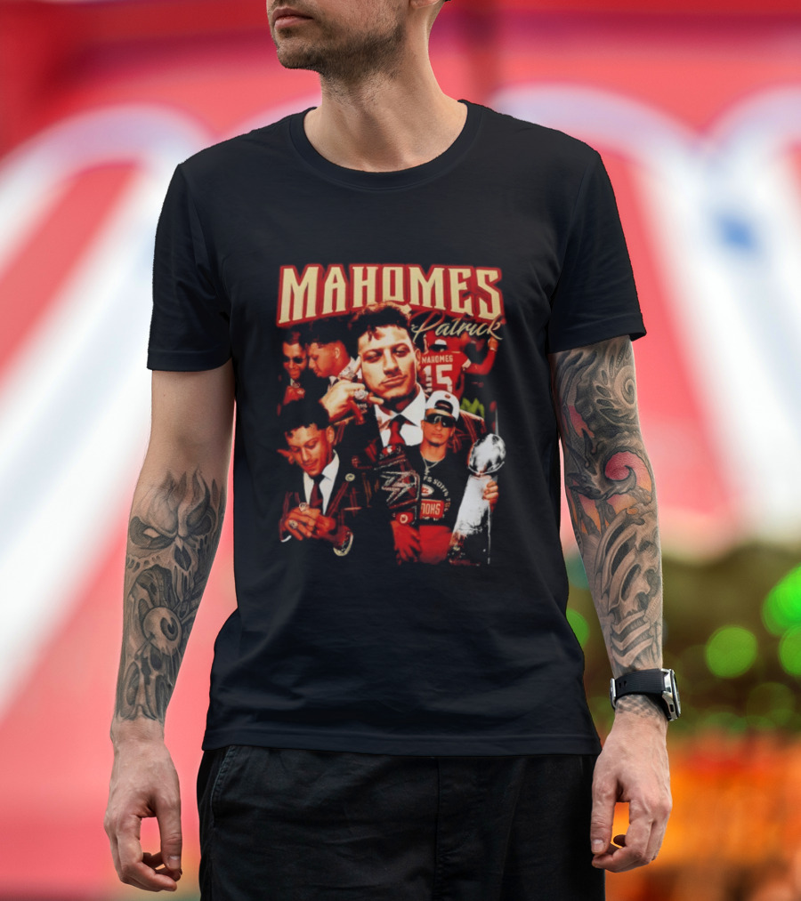 Mahomes 90s Retro Style Football Champion T-Shirt