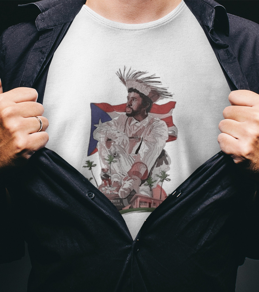 Bad Bunny Together We Are America Puerto Rican Flag Taino T-Shirt