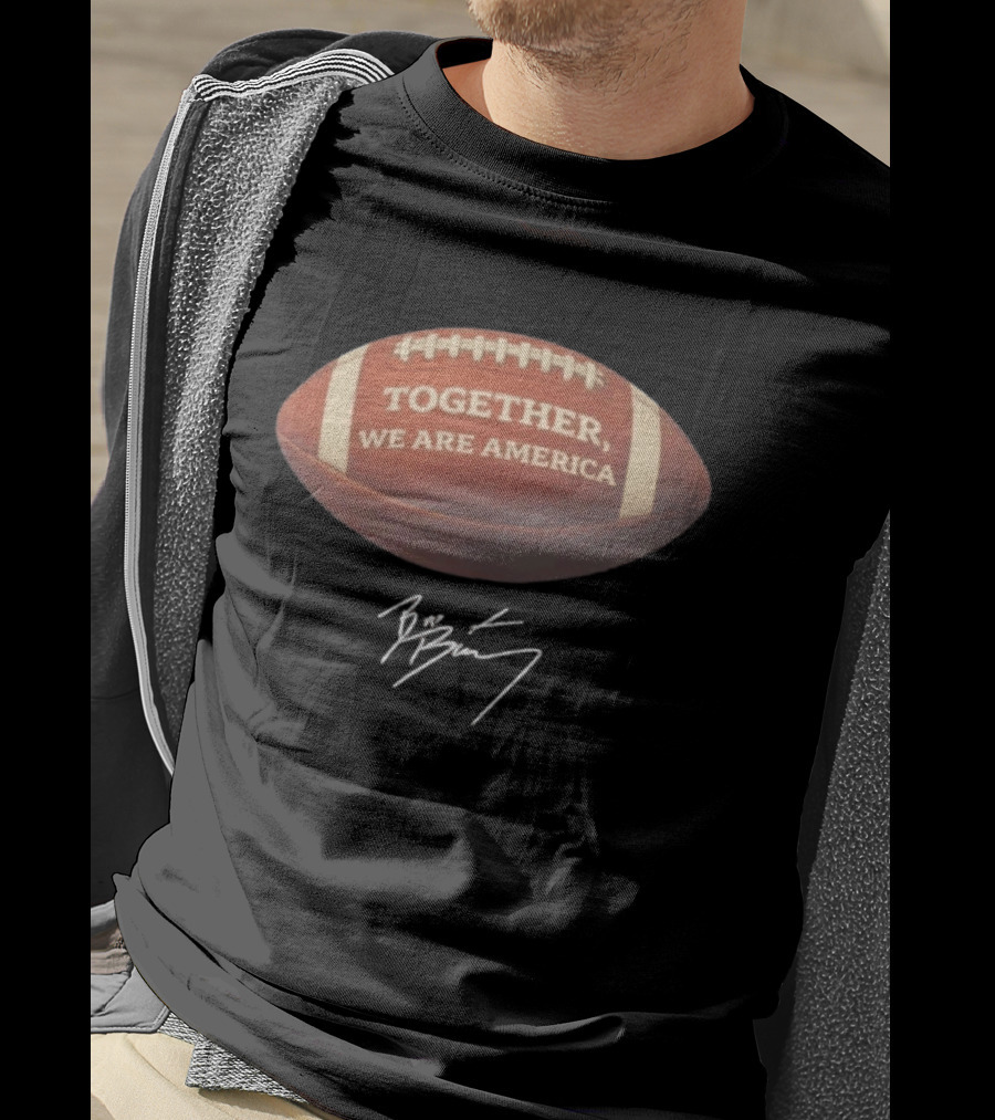 TOGETHER WE ARE AMERICA Football Autographed Edition T-Shirt